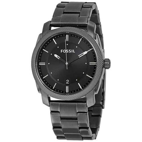 Fossil Machine黑色表盘灰Ion镀男士手表FS4774