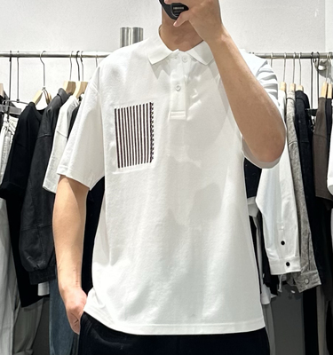 高级感撞色拼接翻领短袖polo衫男夏季新款日系休闲百搭半袖上衣潮