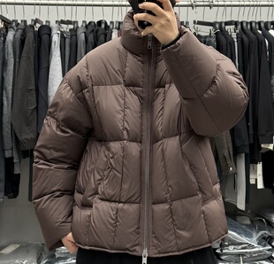 轻量化高充绒238g辑格衔缝立领羽绒服男冬季 加厚保暖防寒面包服