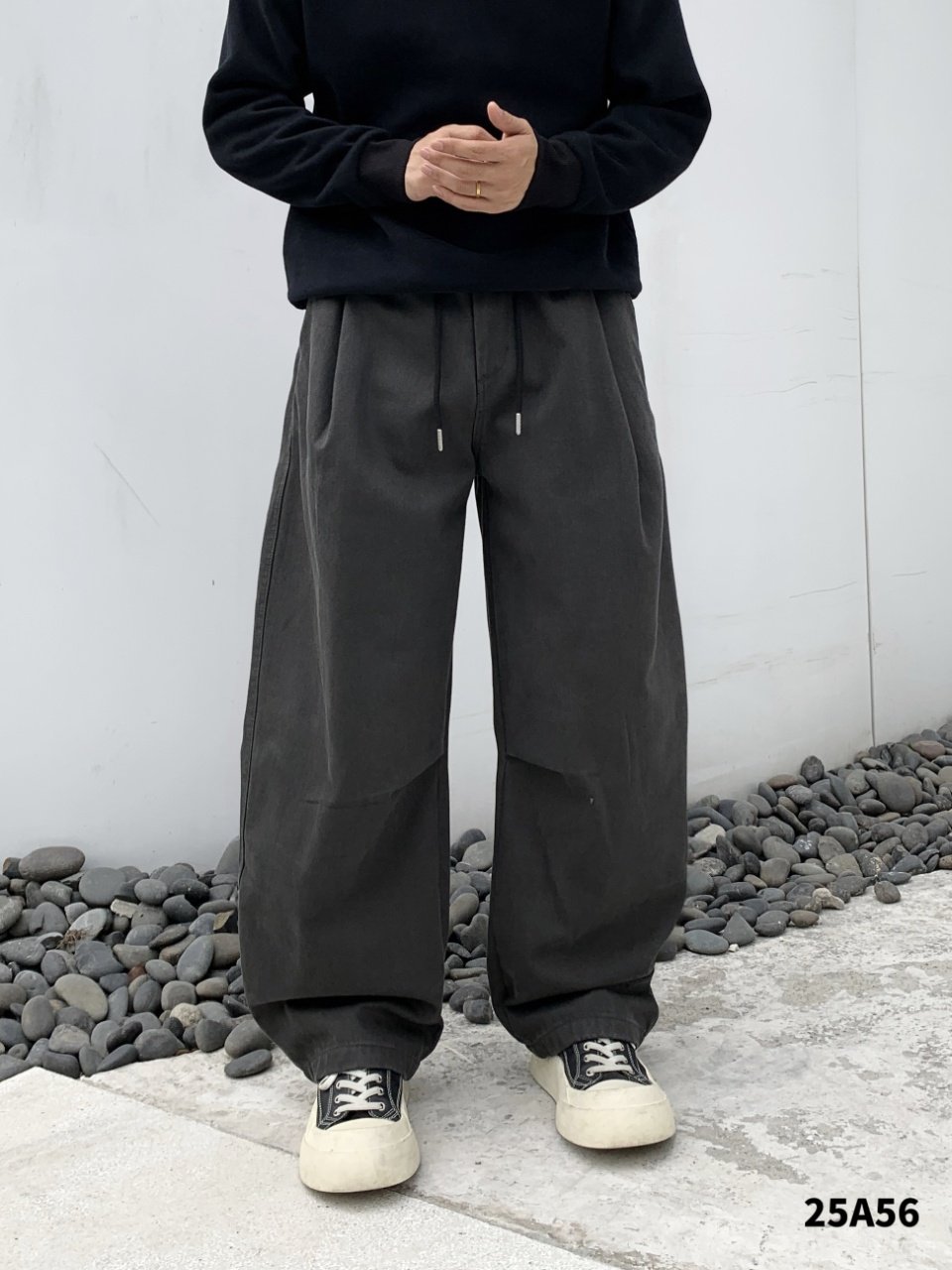 高级感复古褶皱直筒加绒休闲裤男冬季韩系宽松百搭痞帅阔腿长裤子,男装,休闲裤,淘宝优惠券,粉丝福利购,淘宝优惠卷