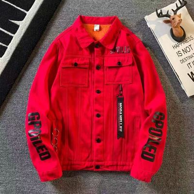 加绒牛仔外套男秋冬款工装棉服男款冬季加厚保暖夹克棉衣大码男装