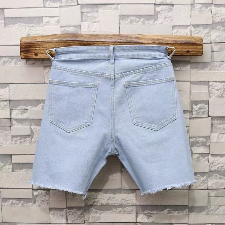 短裤男夏季五分裤子网红百搭韩版流行青年2025年毛边牛仔裤薄款,男装,短裤,淘宝优惠券,粉丝福利购,淘宝优惠卷