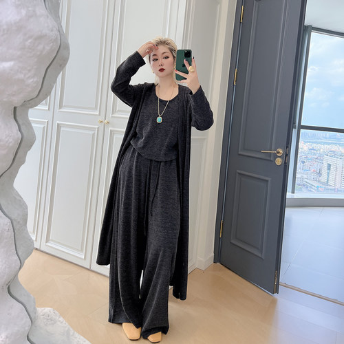 大码女装胖mm高级感穿搭三件套