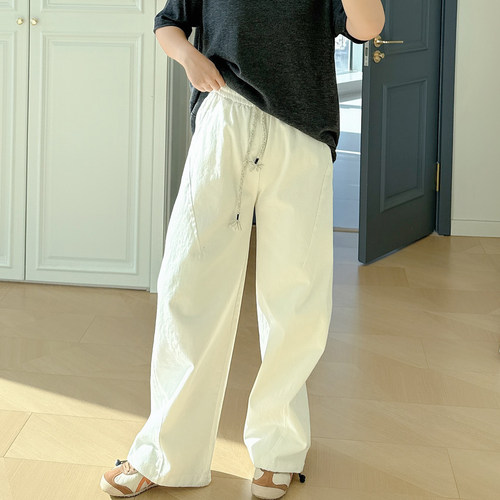 大码女装胖mm宽松显瘦工装裤