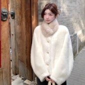 皮毛一体狐狸毛皮草外套女高级感年轻款 2025冬季 新款 气质毛毛大衣