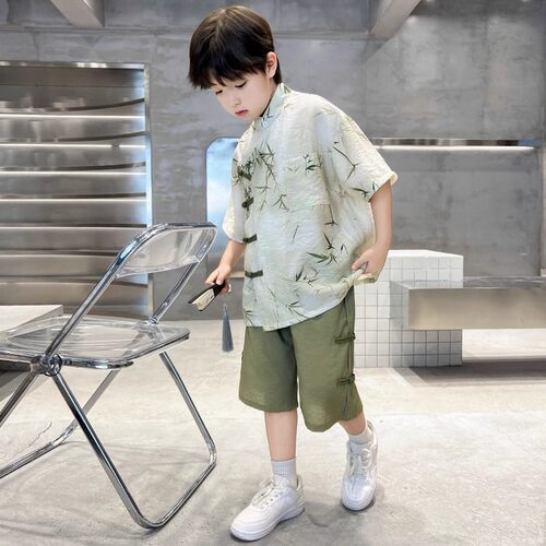 男童夏装汉服套装2026新款儿童夏季唐装古装男孩中国风薄款短袖潮