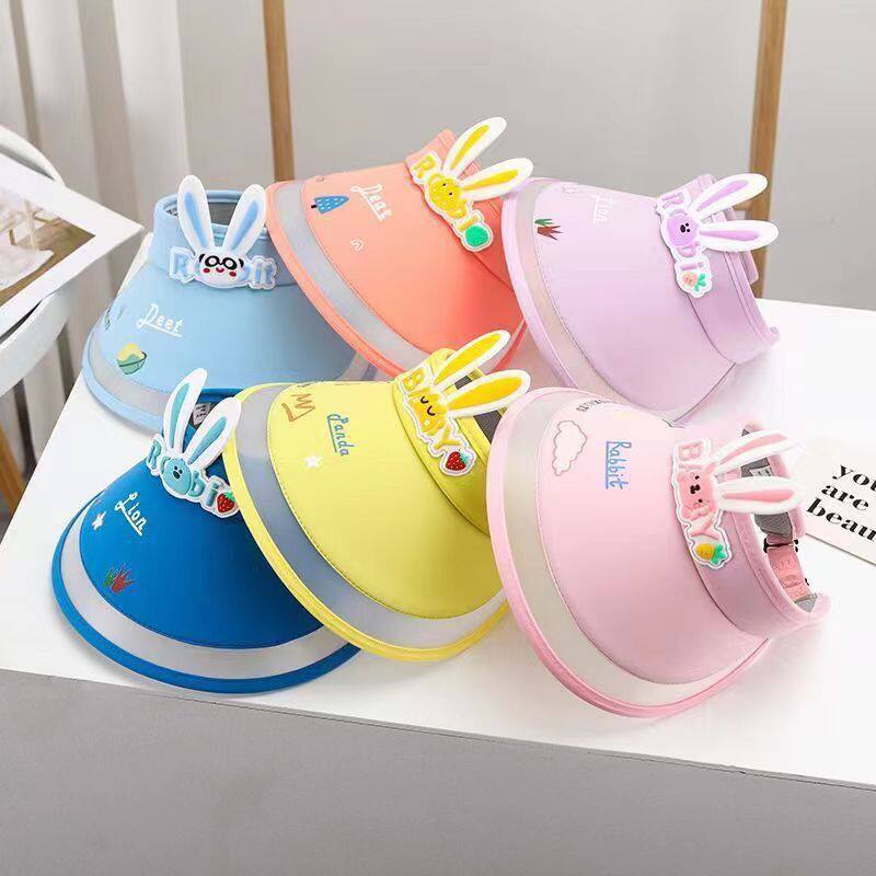 儿童防晒帽子夏季新款宝宝遮阳帽小女孩防紫外线大帽檐女童空顶帽