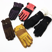 猪皮劳保手套加绒加厚防风防寒工地工作耐磨骑行手套中老年保暖