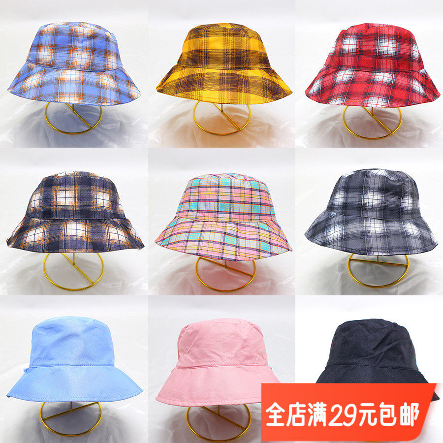 渔夫帽夏天日系学生遮脸韩版潮遮阳大沿防晒太阳帽双面帽子女春秋