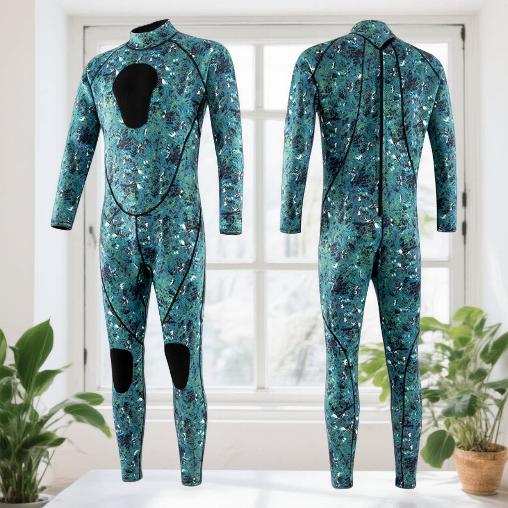 3mm迷彩连体潜水服舒适耐磨保暖防寒男女浮潜冲浪游泳衣潜水衣