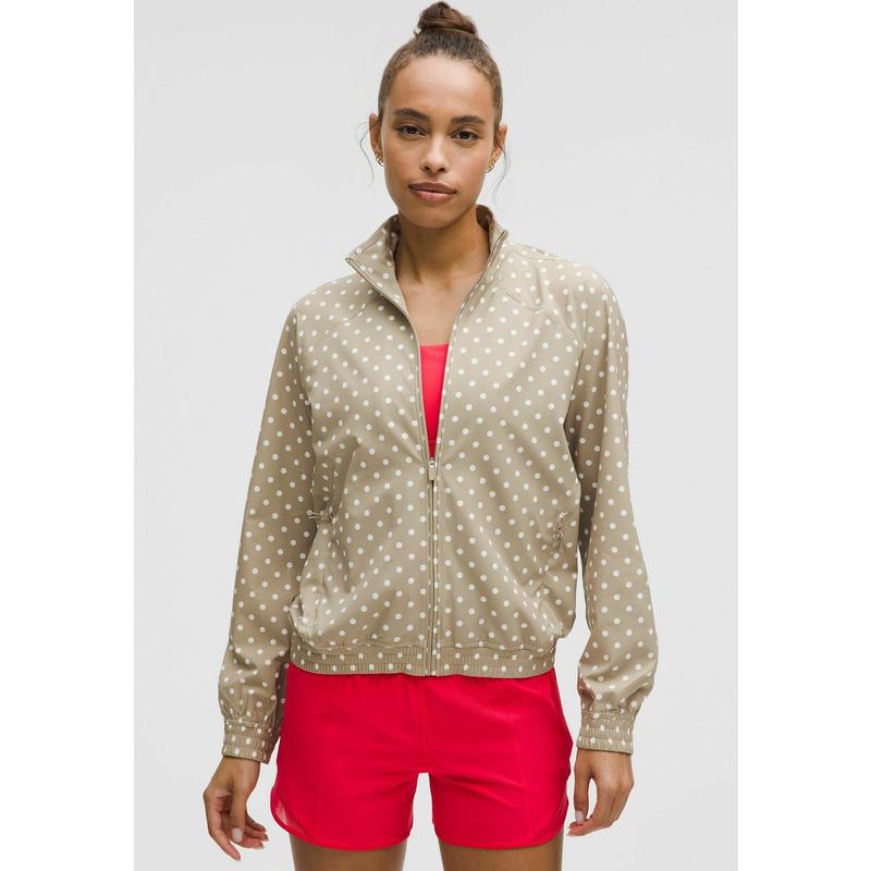 lululemon/露露乐蒙女式运动茄克polka点速干防风长袖休闲外套