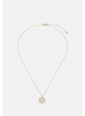 Fossil/化石女式简约不锈钢镀金项链装饰水晶锁扣延长链cm