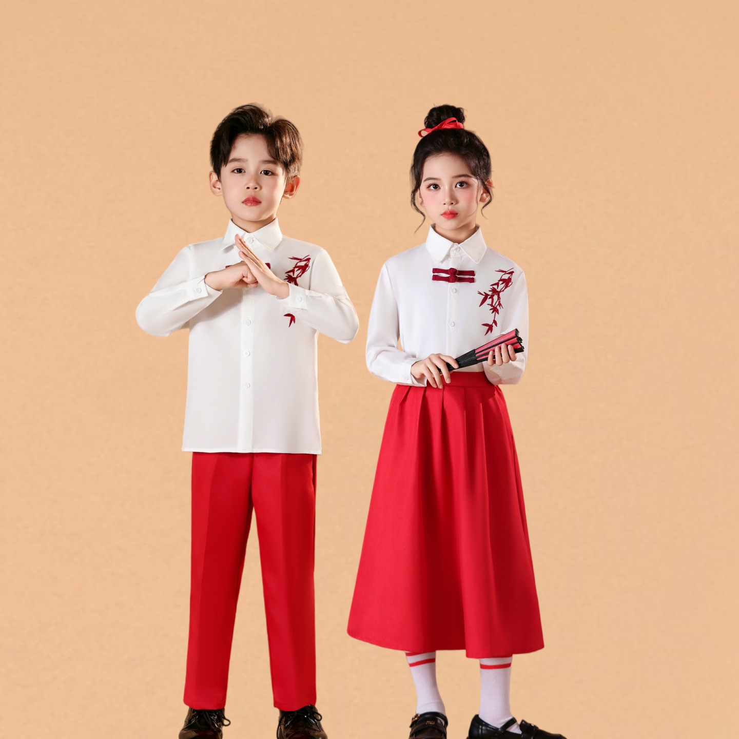 2025新款儿童合唱演出服小学生大合唱团表演服男女诗歌朗诵比赛服