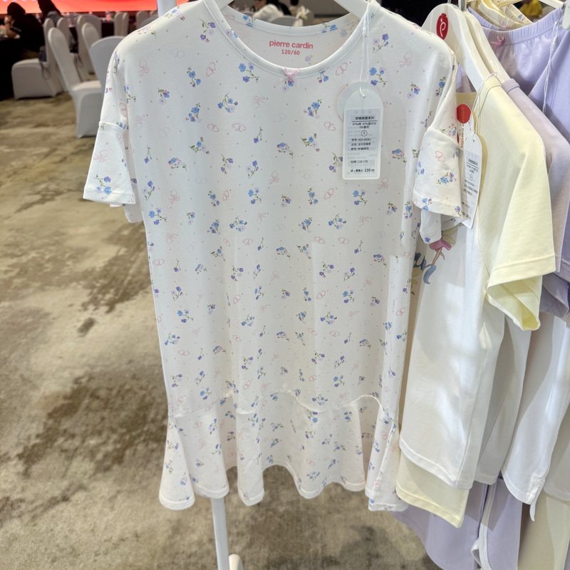 皮尔卡丹儿童内衣女童短袖睡裙