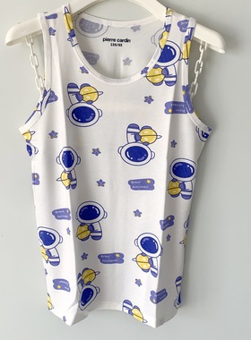 皮尔卡丹儿童内衣男童学生春夏款薄莫代尔面料无袖跨栏背心139175