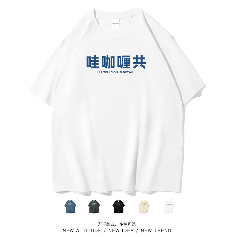 哇咖喱共闽南语我跟你说短袖T恤