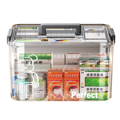 多层小药箱家庭装药品收纳盒医药箱家用大容量收纳箱大号医疗药盒