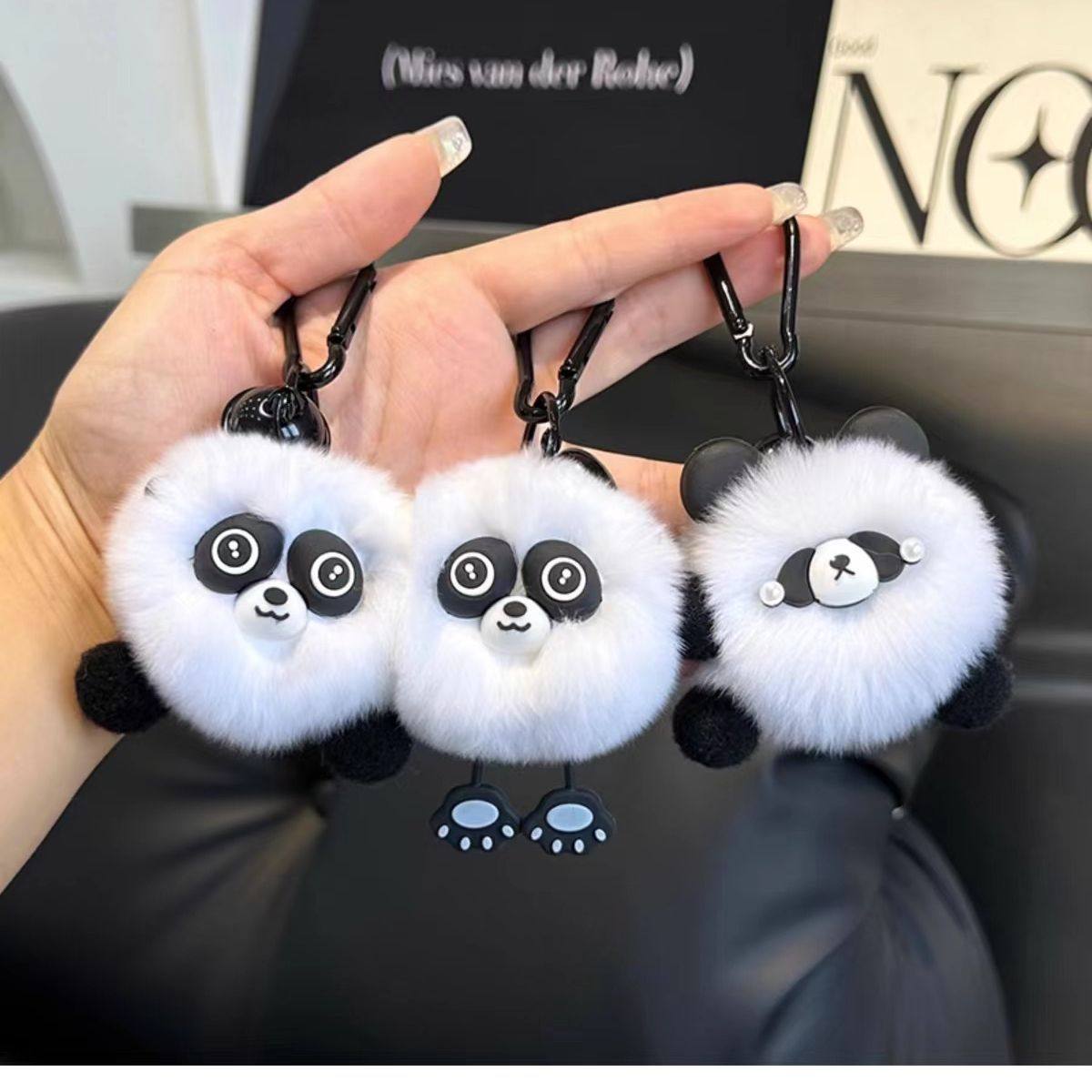 创意可爱网红煤球熊猫挂饰软萌公仔卡通钥匙链挂件 毛绒公仔,节庆用品/礼品,钥匙扣,淘宝优惠券,粉丝福利购,淘宝优惠卷