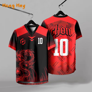 Free Customized Football T-Shirts V Collar Men Sports Jersey