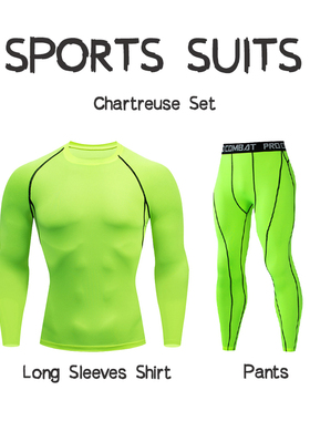 Summer Men Sports Suits Running Clothes Training T-Shirt Set
