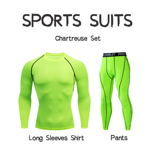 Summer Men Sports Suits Running Clothes Training T-Shirt Set