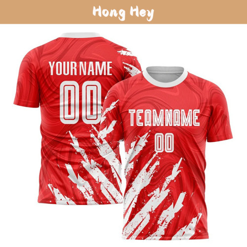 Free Customized Football T-Shirt Raglan Sleeve Sports Jersey