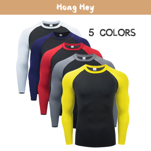 Men's Sports T-Shirt Crewneck Long Sleeves Breathable Tops