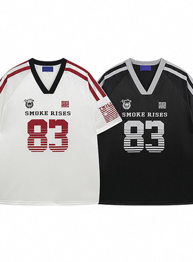 Men's Sports T-Shirts V Collar Women Jersey For Men