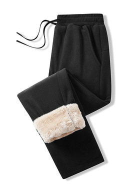 Thick Pants With Fleeces For Men Double Velour Casual Pants