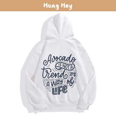 男士加绒加厚卫衣字母连帽衫