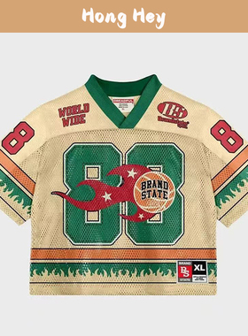 Men's American Rugby Wear Summer Short Sleeves Soccer Jersey