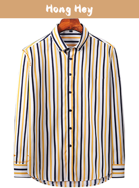 Fashion Stripes Men's Shirts Long Sleeves Delicate Shirts
