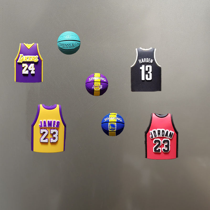 篮球球衣立体3d冰箱贴磁吸篮球nba湖人用上詹姆斯科比球迷收藏品,家居饰品,冰箱贴,淘宝优惠券,粉丝福利购,淘宝优惠卷