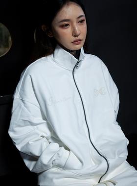 CHIUMOOK LE6联名 I DON'T CARE休闲运动拉链开衫外套