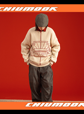 OSCILL 国门毛衣米黄色针织衫宽松