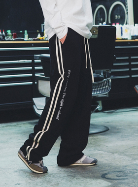 Chiumook RUNNING 运动长裤垂感休闲裤美式校园宽松纯色瘦高