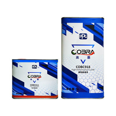 PPG高霸清漆套装进口透明光油高浓度亮油专用亮光罩光固化剂5+2.5