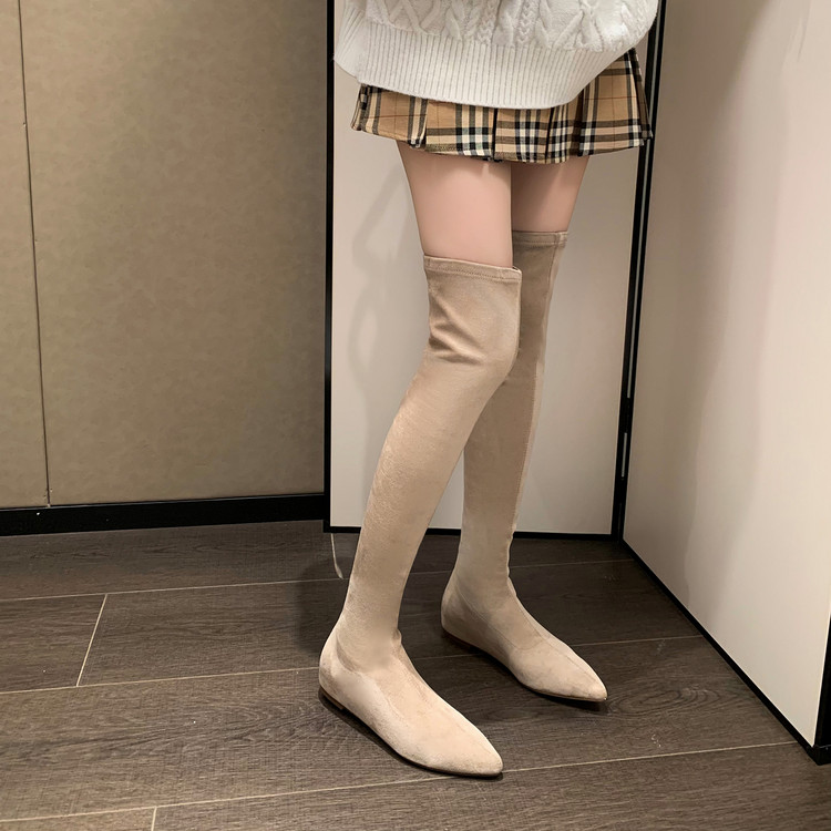 韩国秋冬内增高显瘦过膝长靴