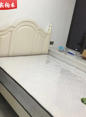 柏木大床陈实白色柏木中式2人