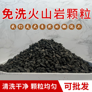 黑色清洗干净火山石颗粒多孔火山岩鱼缸净水过滤底砂垫底水培