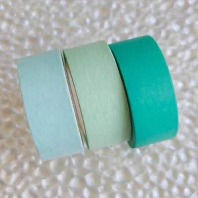 蓝绿色系和纸胶带纯色