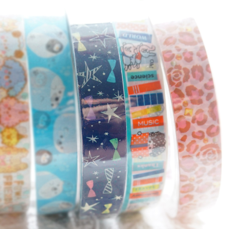 卡通胶带图案动物 星星彩色胶条DIY封口花纹装饰可爱手帐opp防水