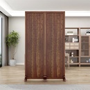 新中式 饰座屏 木质屏风隔断客厅办公室玄关折屏现代简约格栅福字装