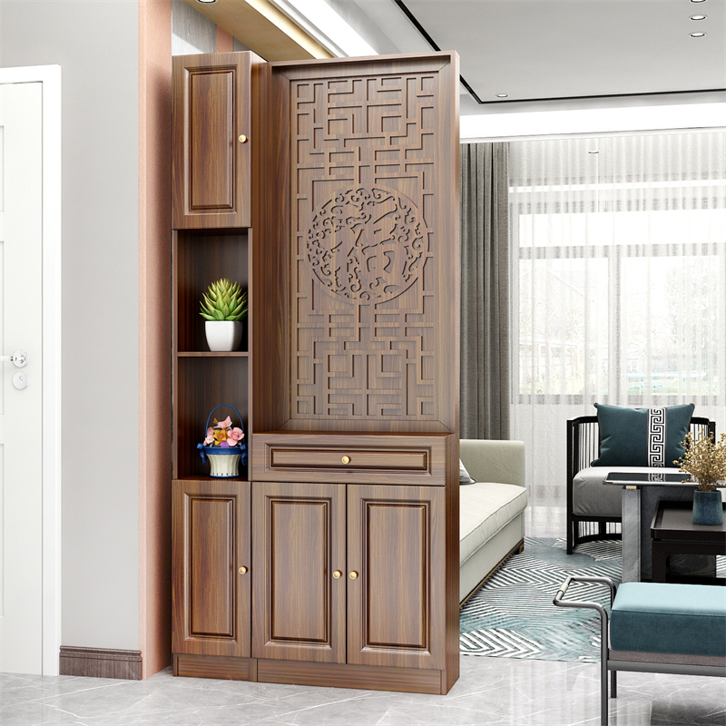 客厅隔断屏风玄关柜新中式