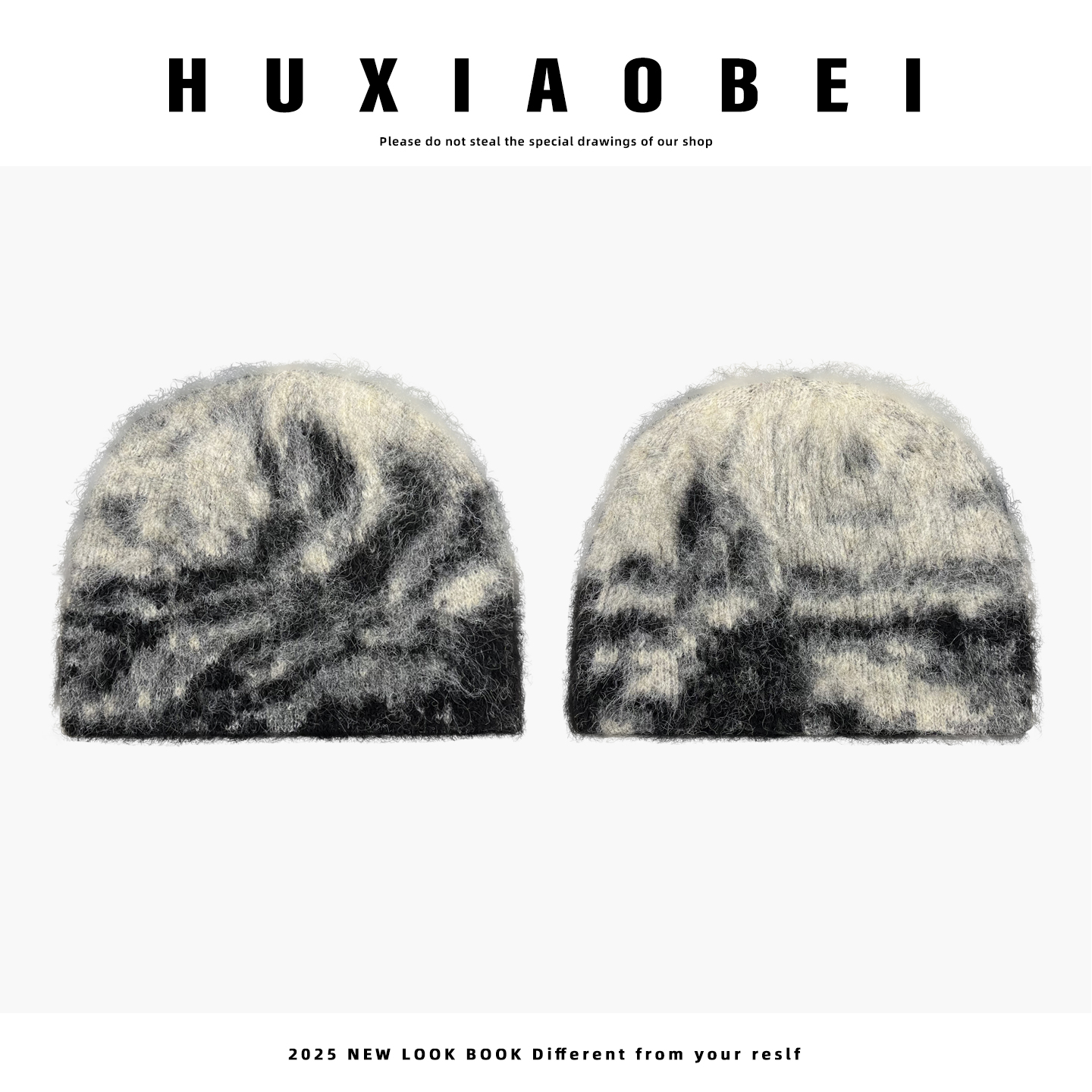 出游复古男女秋冬混彩包头帽