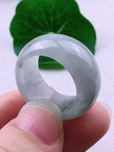 缅甸玉石天然翡翠A货老坑冰种飘花玉指环女款戒指男款扳指