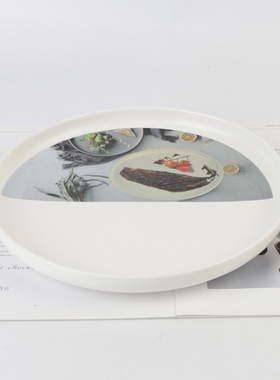 敏杨 西餐盘珍珠白254mm家用陶瓷餐盘牛排盘平盘餐厅碟子釉下彩