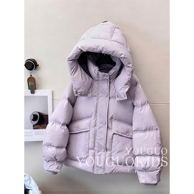 女童棉服冬季2025新款洋气儿童韩版羽绒棉衣加厚大童冬装棉袄外套