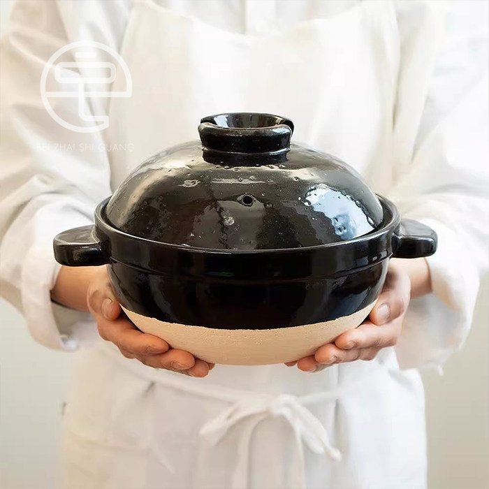 日本制进口长谷园伊贺烧双盖土锅焖饭煲汤煲粥炖煮耐热大号砂锅