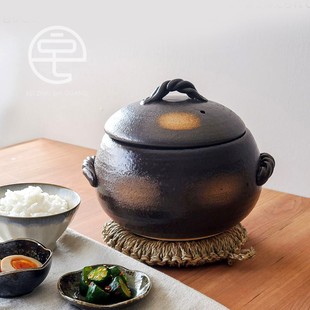 日本制原装进口万古烧砂锅栗子型土锅砂锅煲汤炖煮煲仔饭神器家用
